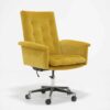 Mustard Velvet Office Chair